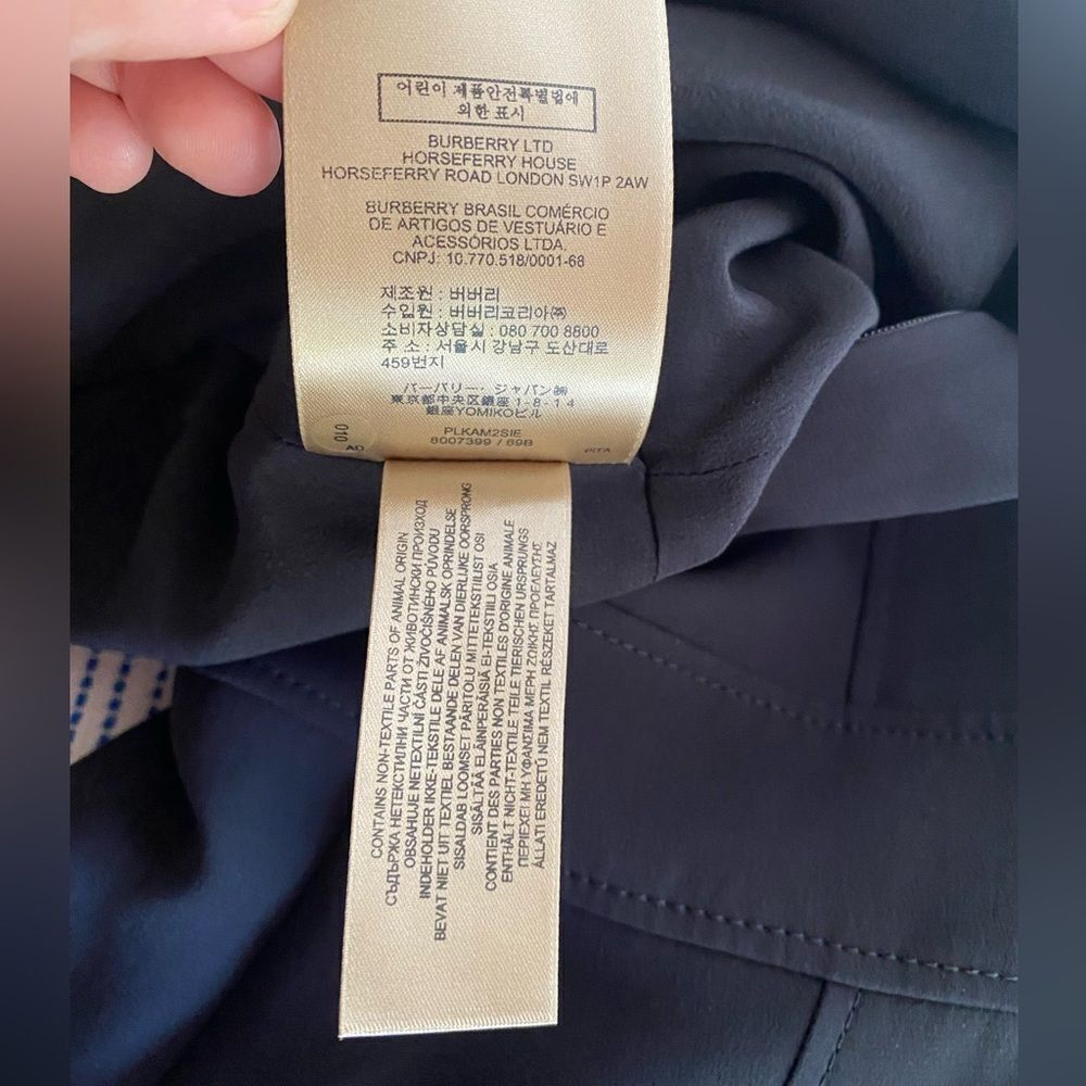 Burberry Mini Dress Size 10 Black D-Ring Detail Silk Wool Short-Sleeve - Picture 15 of 16